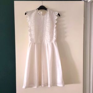 White floral eyelet dress